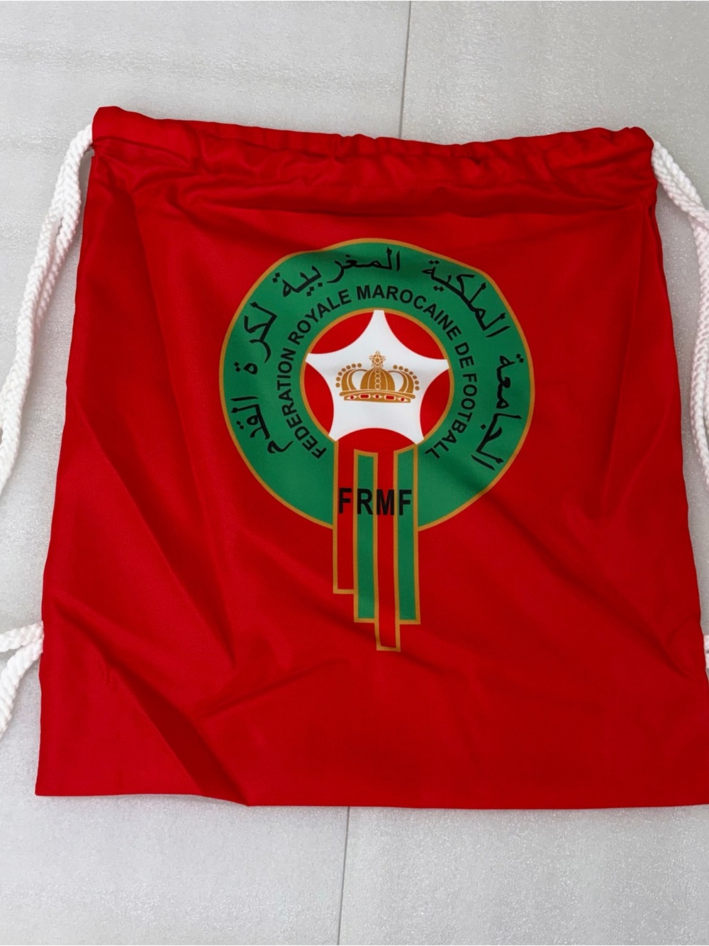 Morocco FRMF Red Drawstring Bag FIFA World Cup Ready